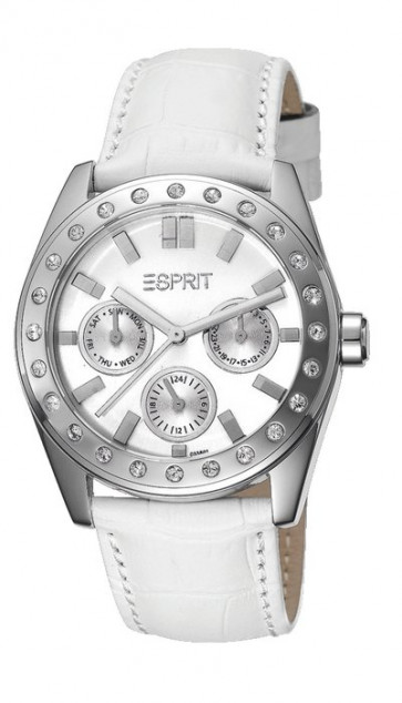 Correa de reloj Esprit ES103382001 Piel de cocodrilo Blanco 20mm